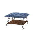 thumbnail image 4 of Manor Park Mid-Century Modern Tufted Ottoman - Blue, 4 of 7