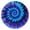 Blue Purple Tie, variant on Colorful Rainbow Tie Dye Spiral Pattern Round Fitted Tablecloth with Elastic Edge,Dining Table Cover Waterproof,Outdoor Round Tablecloth for Camping,Dining,Indoor and Outdoor
