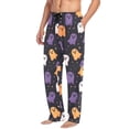 thumbnail image 2 of FORMRS Mens Pajama Pants with Pockets Sleepwear Lounge Bottoms Sizes S-2XL, Orange Halloween Ghosts, 2 of 7