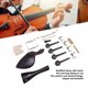 thumbnail image 4 of Kit De Accesorios Para Violín, Que No Se Decolora, Reduce El Desgaste, Completo, Elegante, Kit Universal De Accesorios Para Violín De ébano Y Metal Para Mantenimiento, 4 of 7