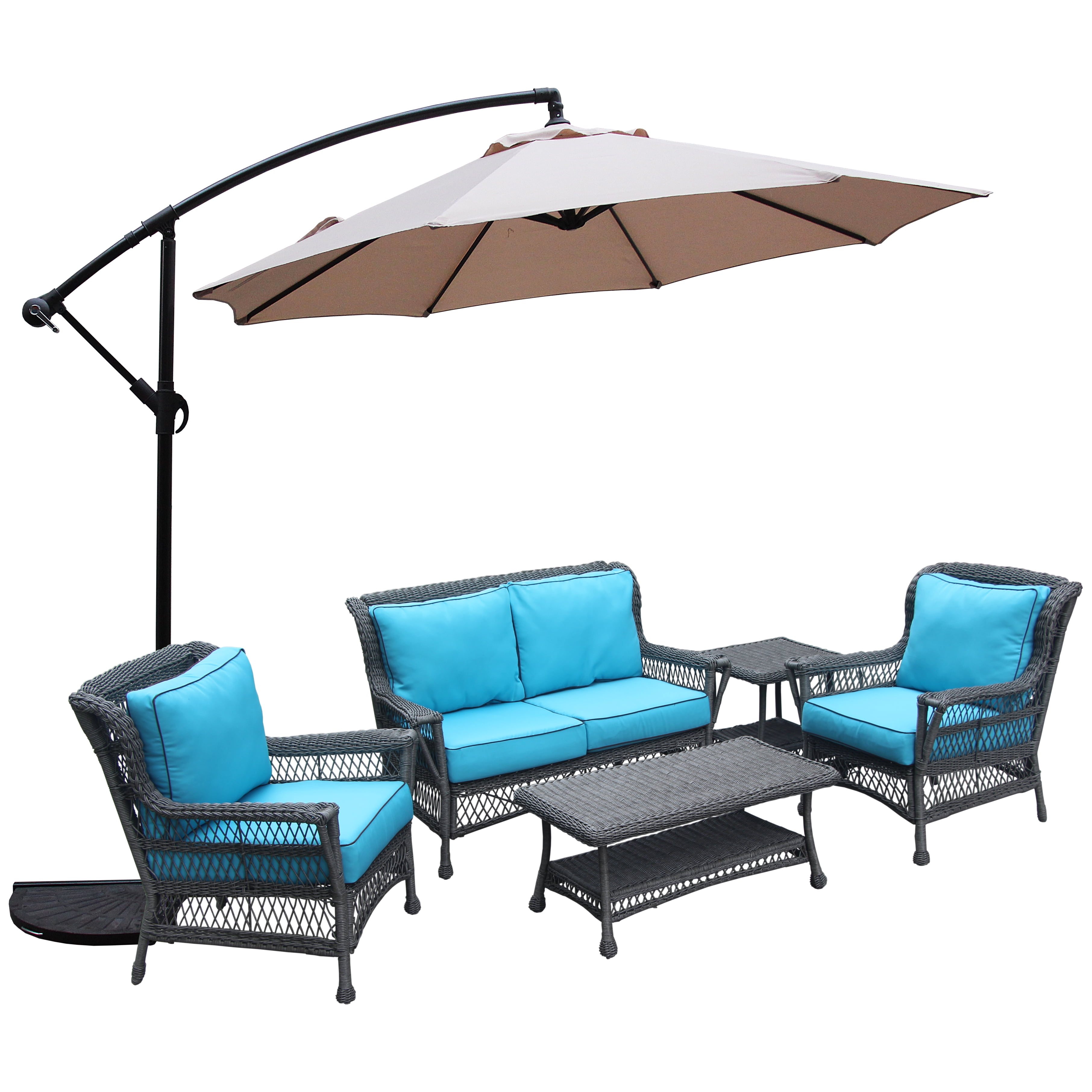 Abble 10 Feet Offset Patio Umbrella, Multiple Colors ...