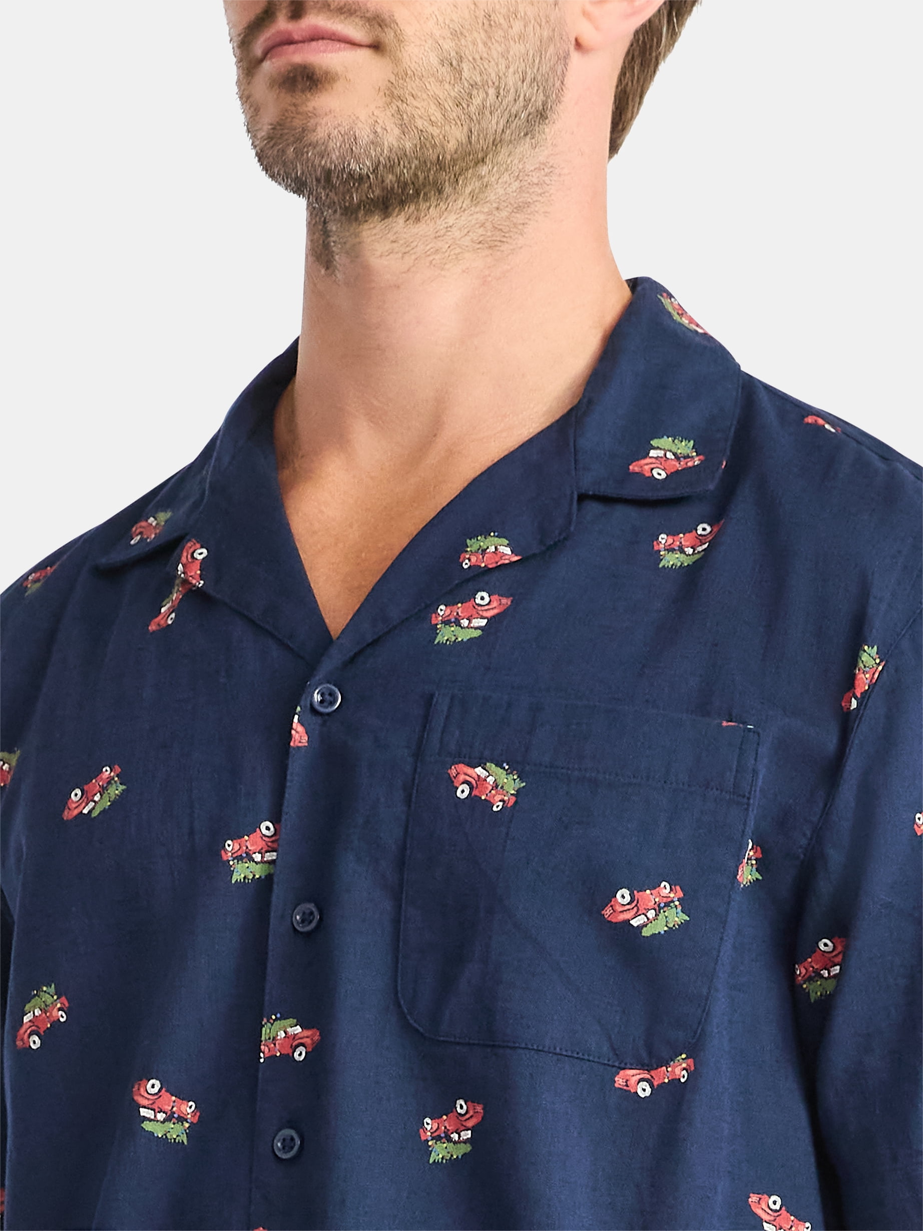 George Men's and Big Men's Holiday Camp Shirt, Sizes S-3XL