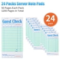 thumbnail image 4 of Bloques de notas para servidores ZPARIK, paquete de 24 unidades para restaurantes, 1200 entradas, 4 of 7