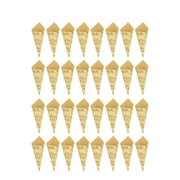 100 conos de papel Kraft para manualidades.