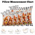 thumbnail image 5 of Throw Pillow Covers, Thanksgiving 16x16 Pillow Covers for Couch/Sofa/Bed, Fall Orange Gnomes Pumpkin Turkey Wooden Grid Decorative Square Linen Cushion Pillowcase for Home Decor, 5 of 9