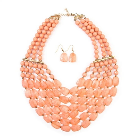 - BEADED STATEMENT NECKLACE