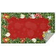 thumbnail image 1 of Meery Christmas Rectangle Tablecloth Xmas Green Tree Snowflake Table Cloths 60x102inch Polyester Happy Holiday Washable Foldable Durable Table Covers for Kitchen Dining Room Living Room Parties, 1 of 5
