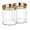 Clear/Soft Brass, variant on mDesign Plastic Dual Canister Jar Organizer Set, Storage Lid, Clear/Rose Gold