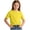 Yellow, variant on Kids Short Sleeve Casual T Shirts Trendy Solid Color Summer Tops Round-Neck Soft Basic Tees 3-16 Years