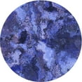 thumbnail image 1 of Ahgly Company Machine Washable Indoor Round Transitional Light Slate Blue Area Rugs, 8' Round, 1 of 7
