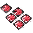 thumbnail image 2 of Dioche 5pcs 12cm 12V USB Computer Power Cooling Fan Power Supply LED PC Fan For Desktop, 2 of 8