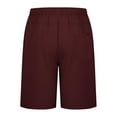 thumbnail image 6 of KPOPLK Men's Casual Shorts with Zipper Pockets Elastic Waistband with Drawstring Cargo Stretch Short Size XXXXL,Red, 6 of 7