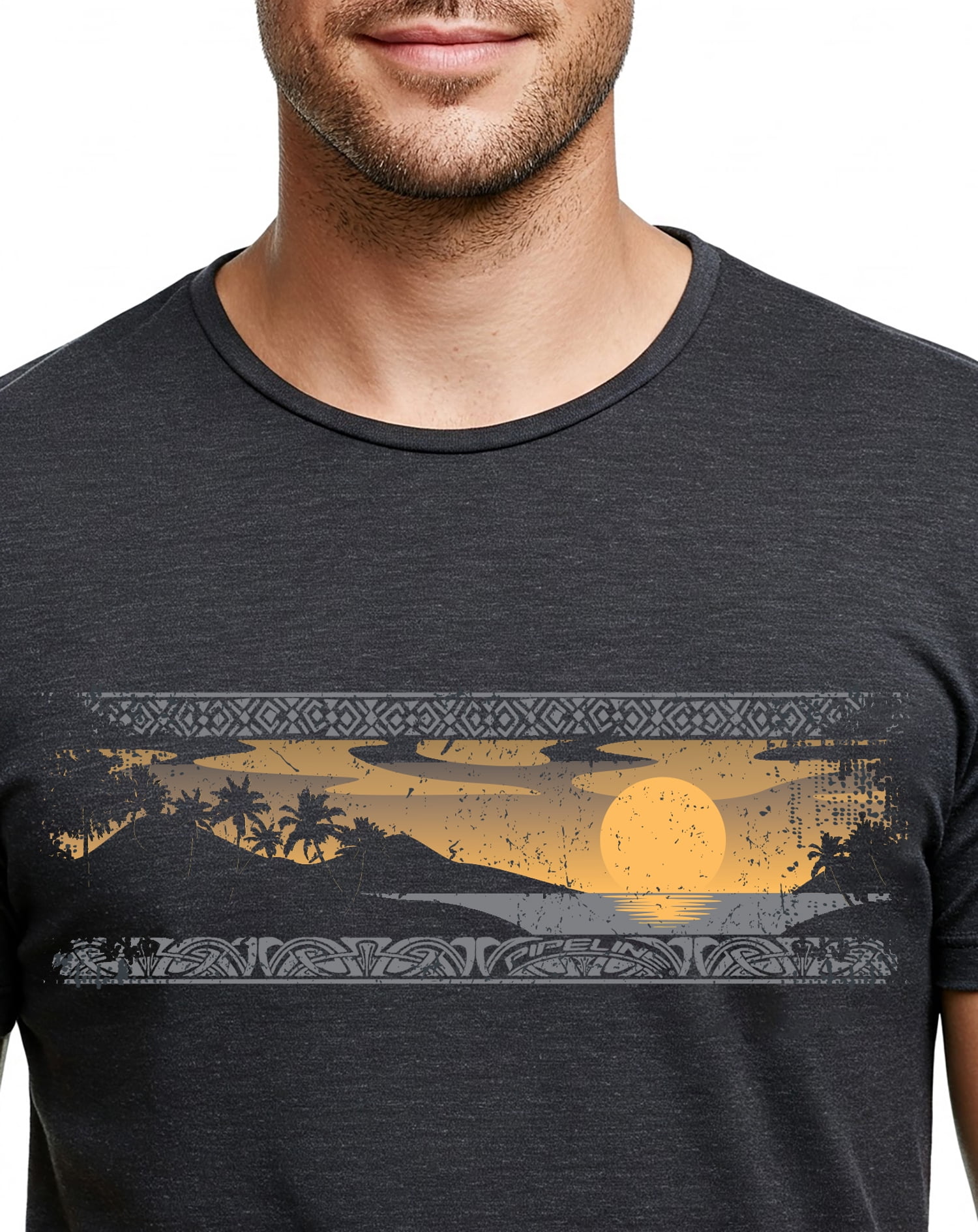 Pipeline Men's Father’s Day Tropical Breeze Print Short Sleeve Cotton Crew Neck T-shirt