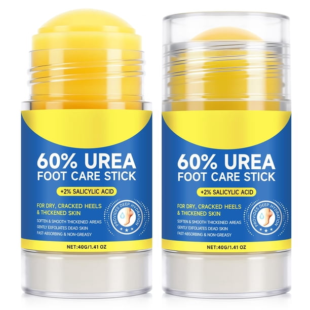 Crema para pies con urea y ácido salicílico, 80 g, taloneras, juego de 2 piezas