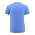 thumbnail image 4 of oqasdz Men T Shirts Short Sleeve Solid Color Comfortable and Breathable Spring Summer Active Outdoor Sports Casual Tee Top, 4 of 5