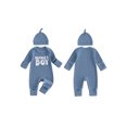 thumbnail image 2 of RUINIXCW Mama's Boy Outfit Newborn Baby Boy Hospital Coming Home Outfit Waffled Romper Infant Baby Girls Fall Winter Clothes Long Sleeve Jumpsuit Hat Set, 2 of 9