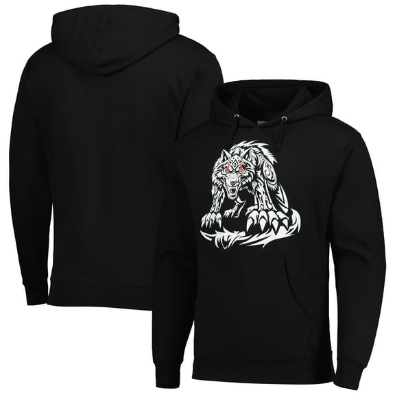 Men's Black Jacob Fatu Tribal Wolf Pullover Hoodie