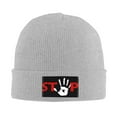 thumbnail image 3 of ZICANCN Bonnet Tricoté Hat-Stop Gesture Bonnet d'Hiver Doux Chaud Classique pour Hommes Femmes Stop Main Doigt, 3 of 6