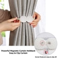 thumbnail image 2 of LAICAIW 8 Pack Curtain Tiebacks, Convenient Drape Tie Backs Decorative Curtain Holdbacks Holder Magnetic Curtain Tiebacks for Window Draperies, No Tools Required- Pearl Shape (Beige), 2 of 7