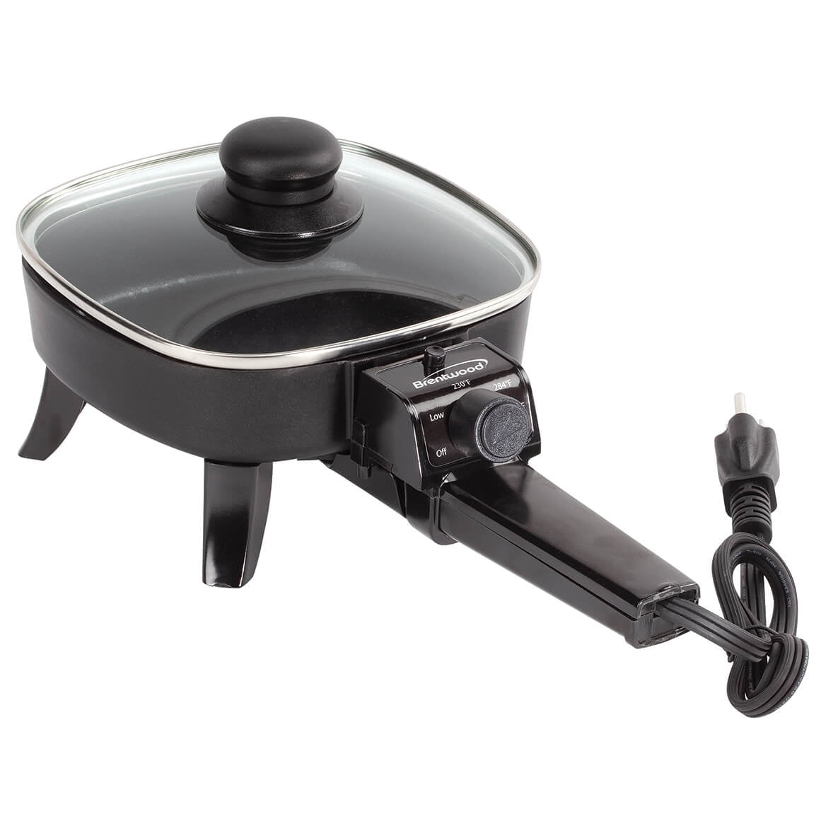 Brentwood SK-45 6-inch Non-Stick Electric Skillet with Glass Lid, Black