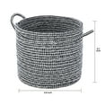 thumbnail image 3 of Mainstays Round Black and White Cotton Rope Decorative Storage Basket with Handles, 3 of 8