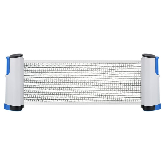 Uxcell Up to 2" Retractable Ping Pong Net Portable Table Tennis Net and Post Replacement for Any Table, Grey Blue