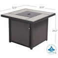 thumbnail image 4 of Grand Patio Outdoor Gas Fire Pit Table 32-Inch Square Propane Gas Fire Pit with CSA Safety Approval 40000 BTU Heat Sling Base Ceramic Tile Top and Lava Rock for Garden, Backyard, and Deck Parties, 4 of 11