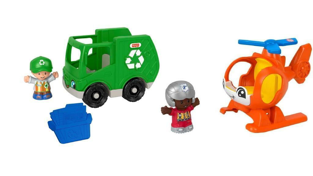 Little People Wheelies Vehicles 4 Pack Toy Cars Set for Small 