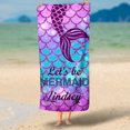 thumbnail image 5 of YAOMOBB Beach Towel Soft Mermaid Pattern Beach Towel Absorbent Microfiber Towel for Daily Use, 5 of 5