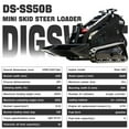 thumbnail image 3 of MachPro Crawler 14 HP Double Cooling Mini Skid Steer Loader With Rato Engine, Match Attachments, Pallet Forks, Track Loader for Construction, Farm, 3 of 8