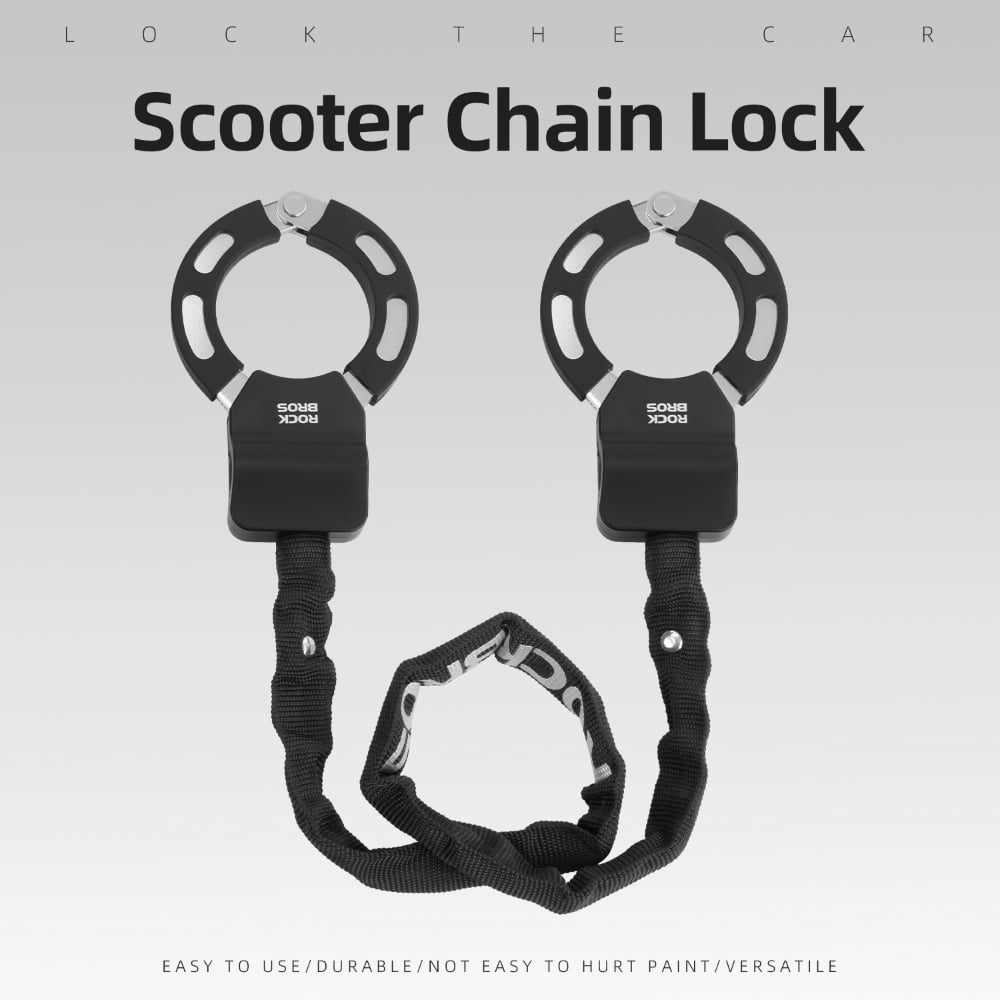 ROCKBROS Scooter Chain Lock Bike Chain Lock with Keys - 23.4" Heavy Duty Anti-Theft Security Lock for Bikes & Scooters