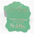 thumbnail image 2 of Inkdotpot Real Rose Gold Foil Hugs & Kisses From The New Wedding Tags Favor Bracket Shape Hang Pack Of 50 Paper Tags, 2 of 7