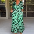 thumbnail image 1 of Qiopertar Robe d'Été Mode Femme Manches Courtes Col Rond Imprimé Décontracté Grandes Économies de Vacances! Moins de 5$ jusqu'à 90 % de Réduction, 1 of 6
