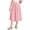 Pink, variant on Kids Girls Chiffon Pleated Elastic High Waist A-Line Flowy Swing Maxi Long Skirt Casual Wear Gray 110