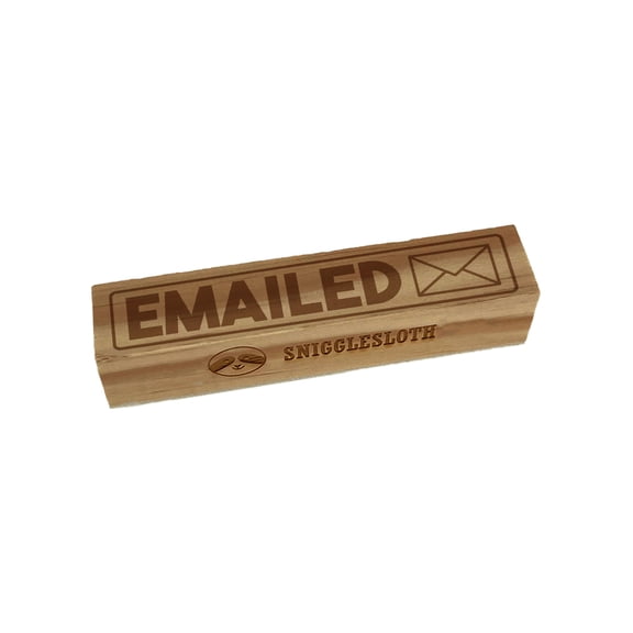Emailed Office Filing Envelope Rectangle Rubber Stamp Stamping Scrapbooking Crafting - Large 3.75in