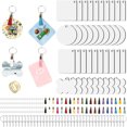thumbnail image 1 of 201Pcs Lightweight Keychain Blanks Kits with Acrylic Blanks Tassels Jump Rings for Valentines Day, 1 of 7