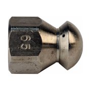 MTM Hydro 1/4 Button Nose Laser Fixed Sewer Hydro Jetter Nozzle 6.5 Orifice