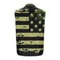 thumbnail image 5 of Elvqul Summer Shirts for Men Green Lapel Fourth of July Independence Day T Shirts Sleeveless Travel Button up Mens Shirts American Flag, 5 of 5