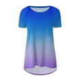 thumbnail image 4 of IROINNID Fashion Women Summer Gradient Loose Comfy Round-Neck Women T-Shirt Short Sleeve Casual Blouse Spring, 4 of 5