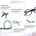 thumbnail image 2 of LAMBBAA Blue Light Blocking Glasses for Kids 2 Pairs Computer Glasses With Rope UV Protection for Boys Girls Age 3-12, 2 of 5