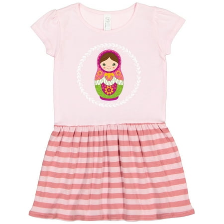 

Inktastic Matryoshka Russian Cute Pink Nesting Doll Gift Toddler Girl Dress