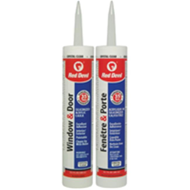 Red Devil 00135CA Silicone Acrylic Sealant Ultra Clear, 10.1 Oz