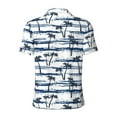 thumbnail image 3 of Xecao Retro Coconut Tree for Mens' Casual Short Sleeve Button-Down Polo Shirts for a Classic Golf Look, 3 of 9