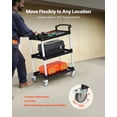 thumbnail image 6 of VEVOR Utility Cart, 300 lbs Load Capacity, 3-tier Utility Plastic Cart with 360° Swivel Wheels (2 with Brakes), 24.4 x 16.1-inch Food Service Cart for Warehouse, Office, Home, Restaurant, Kitchen, 6 of 9