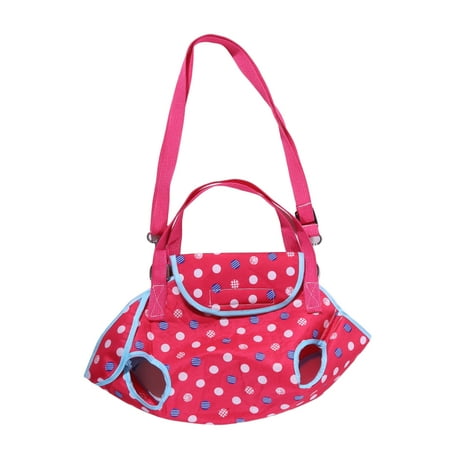 Pet Puppy Carrier S/L Outdoor Travel Dog Shoulder Bag Oxford Single Comfort Sling Handbag Tote Pouch Bags for Small Dogs (B- Red M 36x14x34cm)
