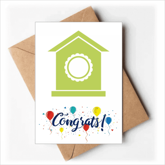 Green Nest Dessin Animé Art Déco Cartes de Mariage Félicitations Enveloppes de Voeux