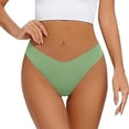 thumbnail image 2 of Tanga sin costuras de seda helada de cintura baja para mujer - Poliéster, transpirable, S-XXL, 2 of 3