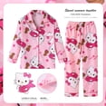 thumbnail image 5 of Pijama de manga larga para niños con estampado de dibujos animados de Sanriod, Cinnamoroll, Kuromi, Hello Kitty, para el hogar, 5 of 5