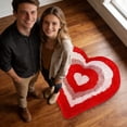 thumbnail image 5 of Alfombra de baño en forma de corazón de San Valentín - moqueta pequeña y suave, alfombra roja romántica lavable, antideslizante y acogedora decoración para el hogar, dormitorio, de una sola pieza, 5 of 5