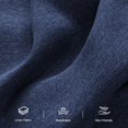 thumbnail image 6 of CGDYCF 89'' Convertible Futon Sofa Bed with Adjustable Backrest & Armrests, Linen Sleeper Couch with 2 Pillows, Modern Loveseat for Living Room, Blue-Linen, 6 of 9